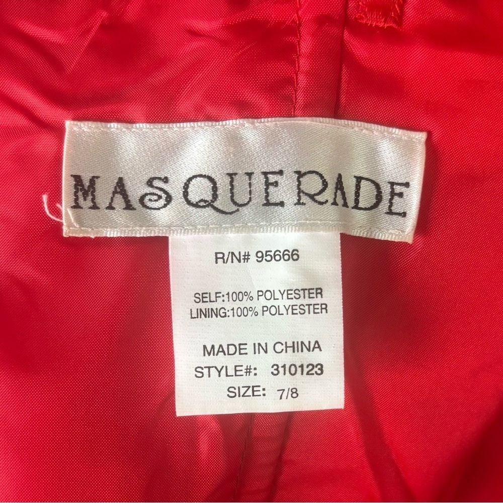 Masquerade Red Tulle Strapless Sweetheart Mini Party Dress Women’s Size 7/8 - Picture 3 of 14